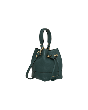 The small bucket bag in blue leather