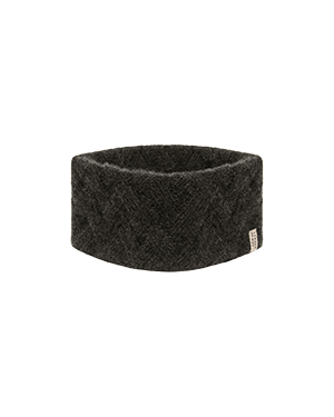 A black headband on a white background