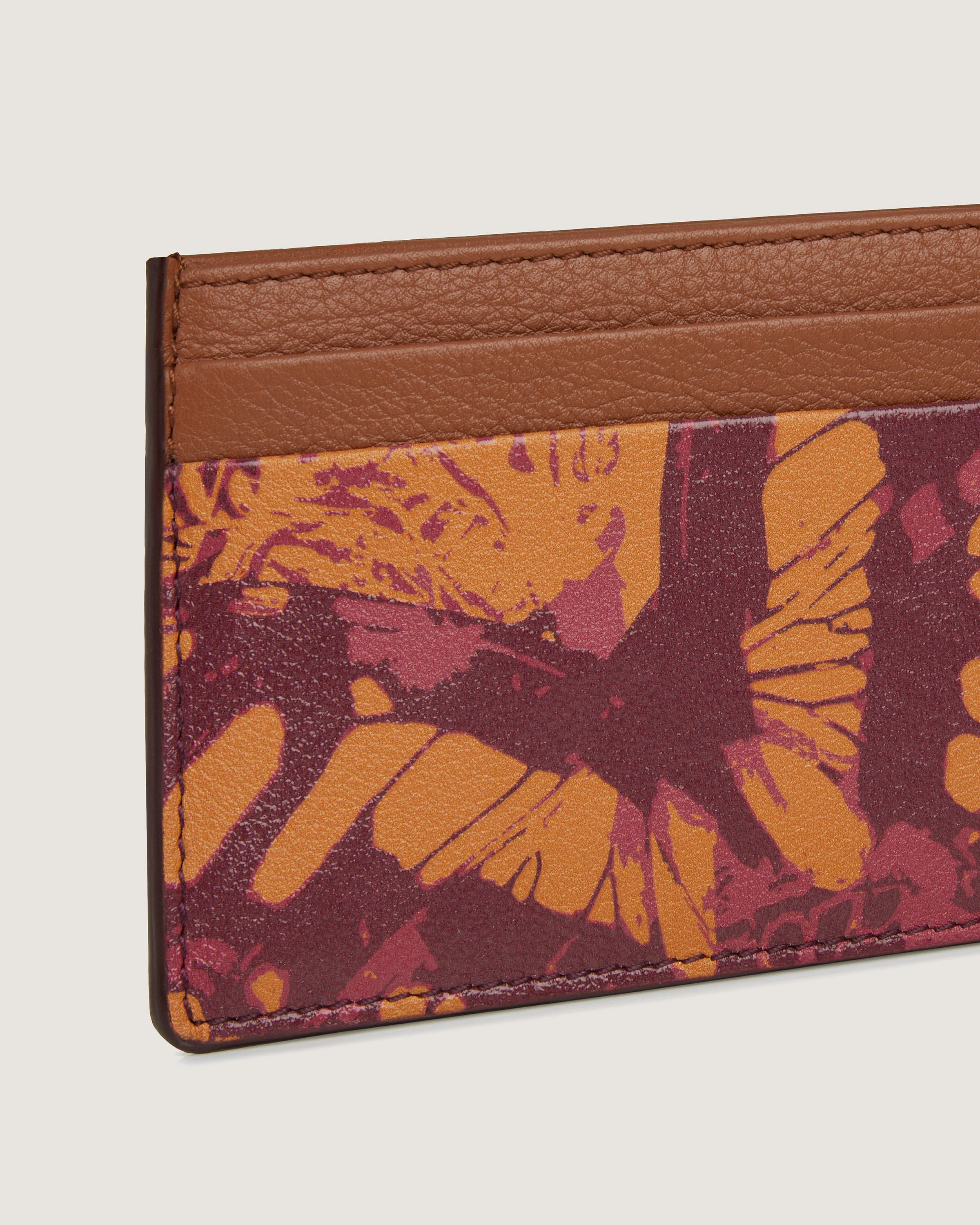 A card case with a butterfly print on it