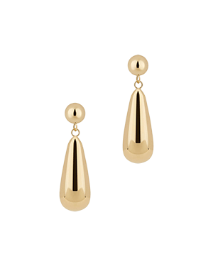 A pair of gold earrings
