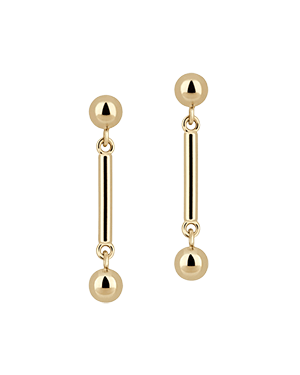 A pair of gold tone earrings