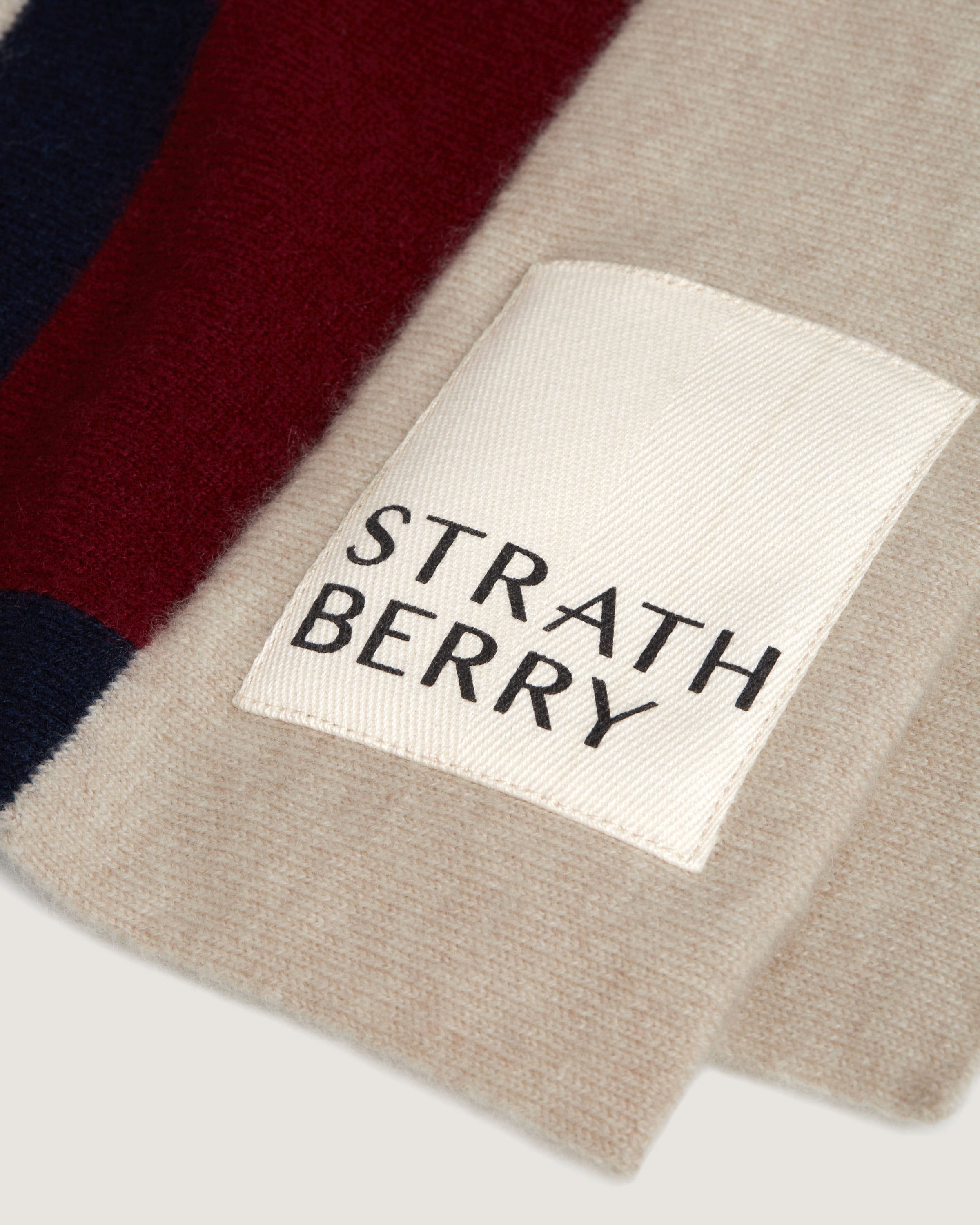 A close up of a label on a sweater