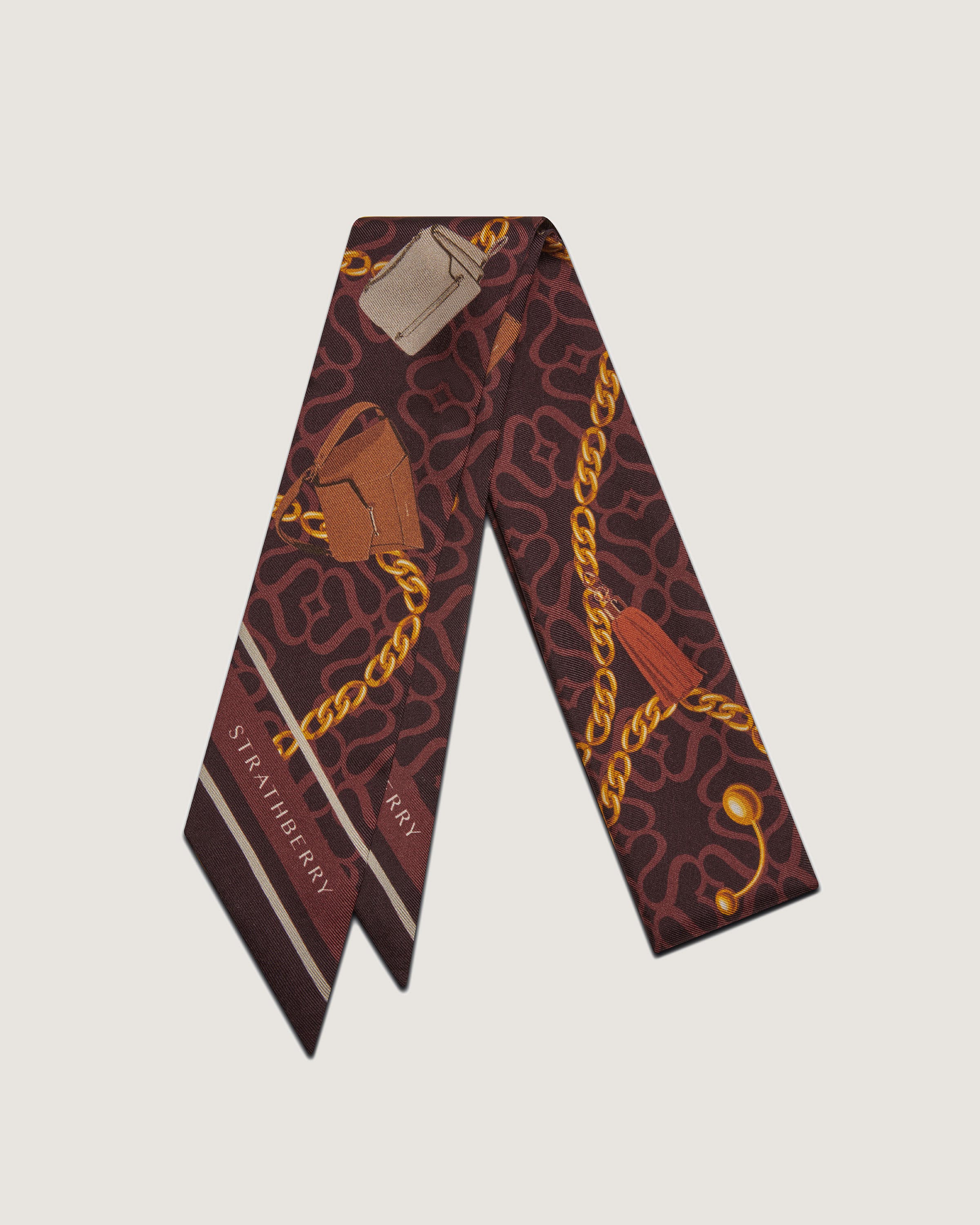 A neck tie with a picture of a horse on it