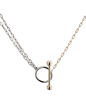 A necklace with a letter on a chain