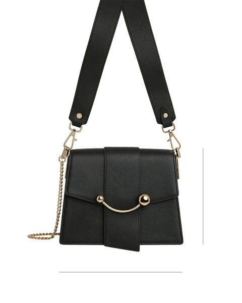Strathberry - Box Crescent - Leather Shoulder Bag - Pink Strathberry - Box Crescent - Leather Shoulder Bag - Pink