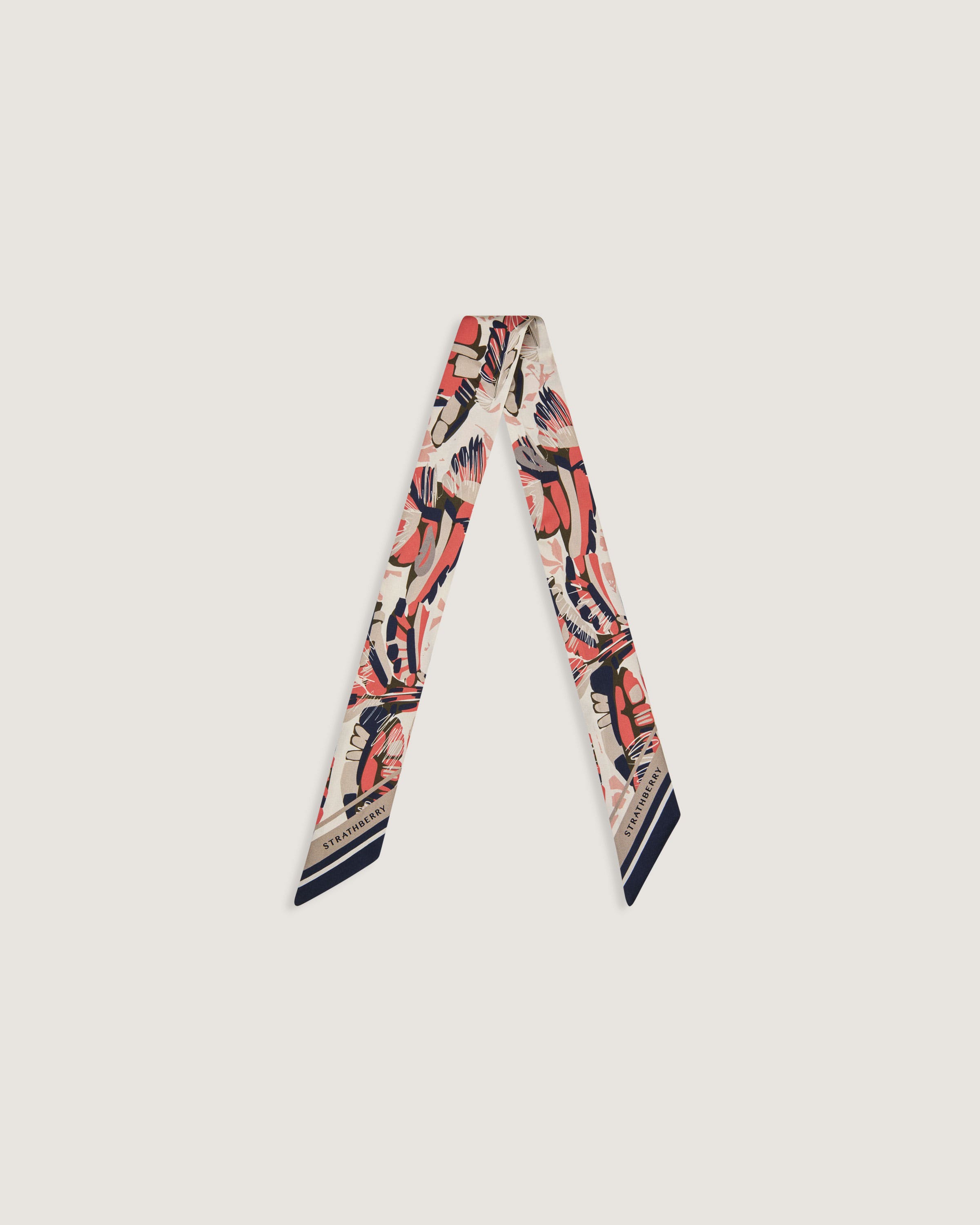 A tie with a design on it on a white background