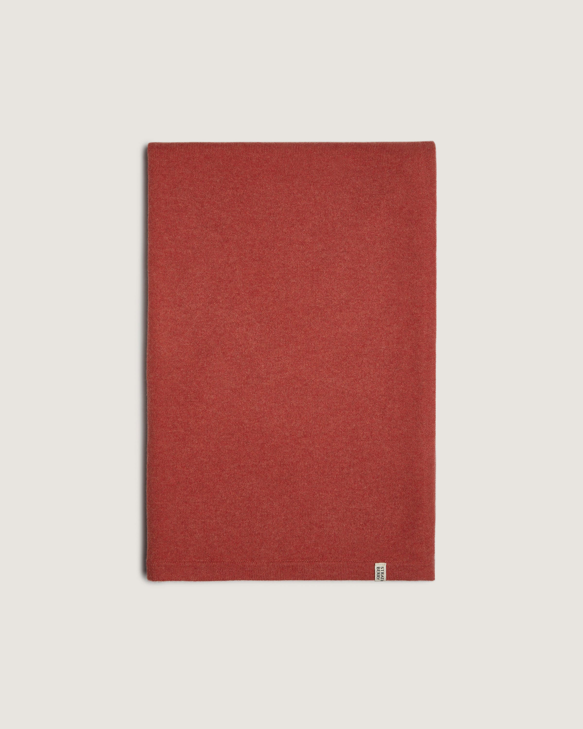 A red napkin on a white background