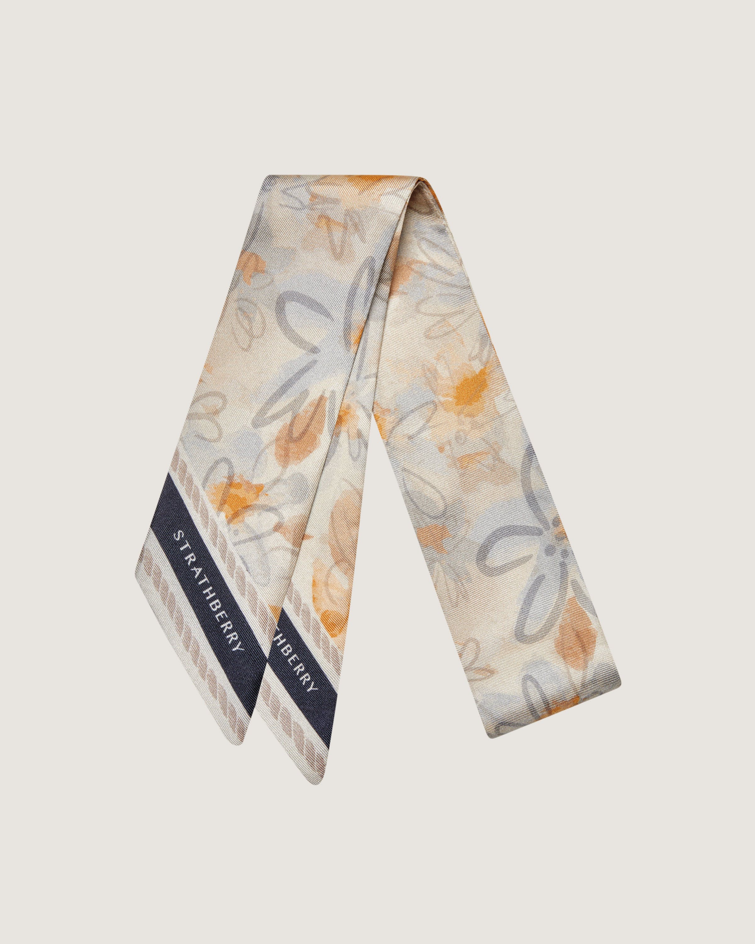 A tie with a flower pattern on it