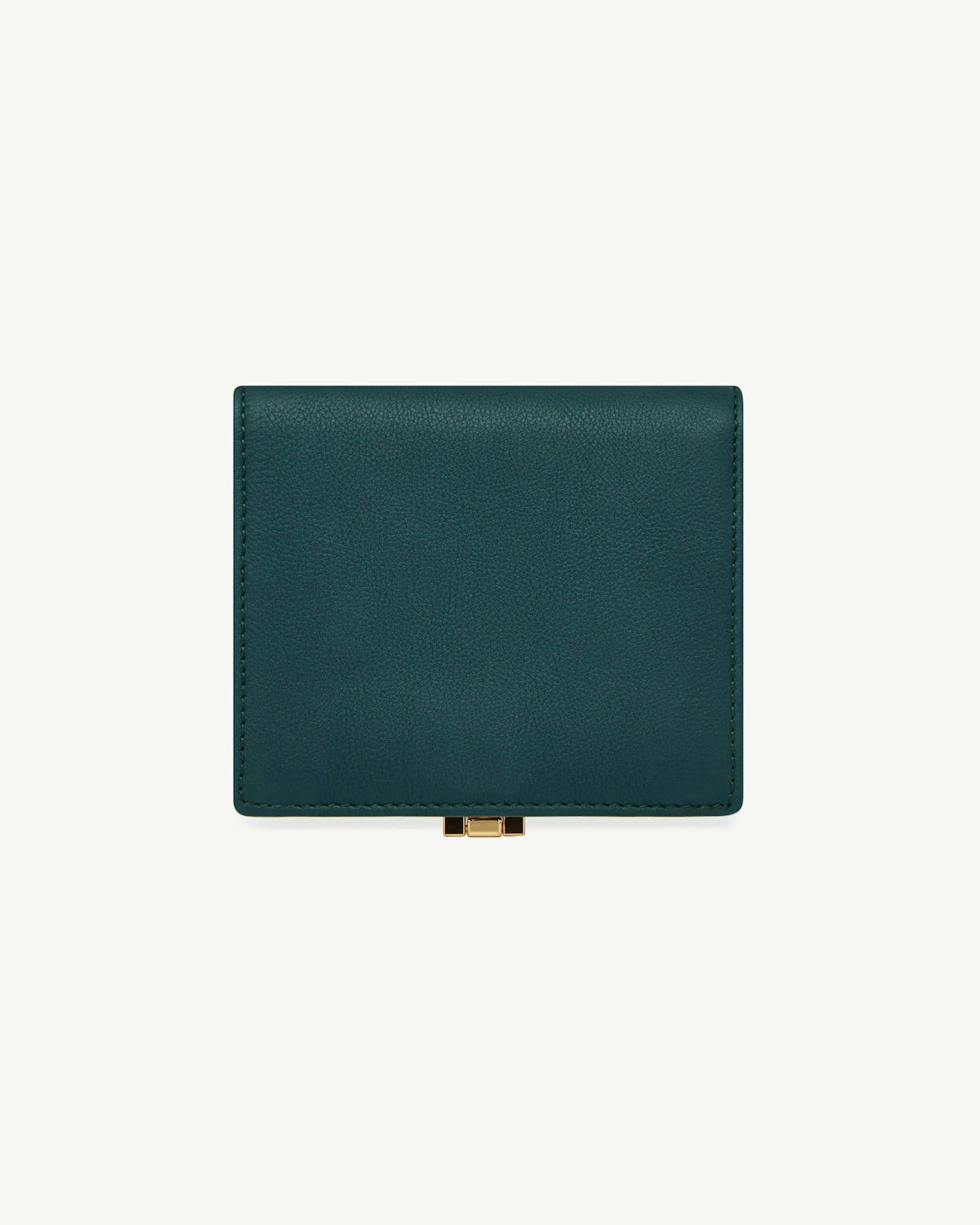 Melville Street wallet in bottle green, front view on white background