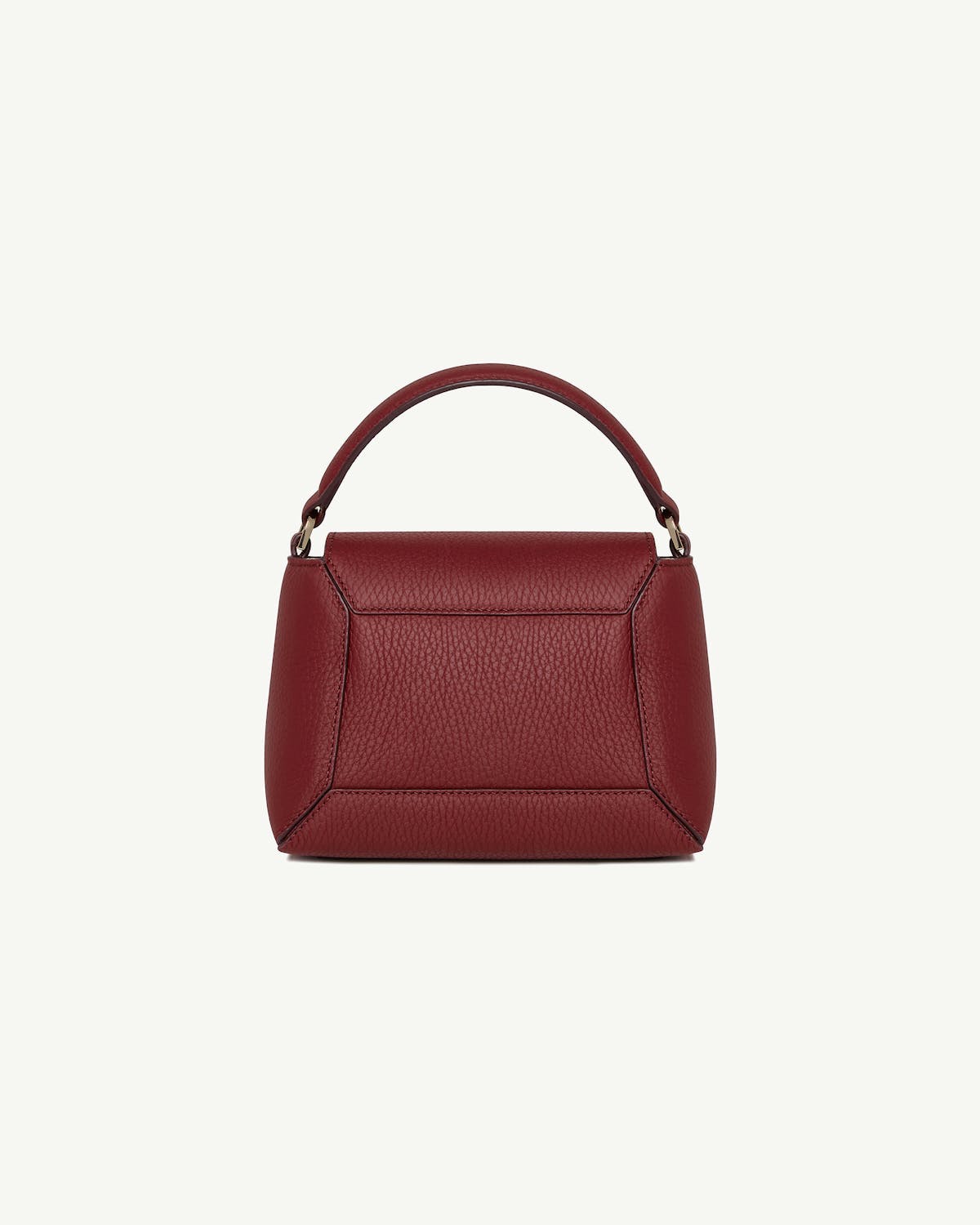 Oxblood Mosaic Nano bag shown from back with single top handle