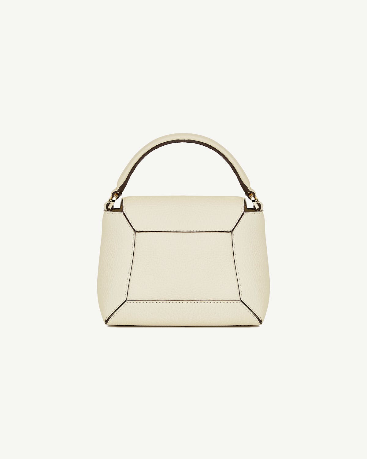 Vanilla Mosaic Nano top-handle bag front view on white background.