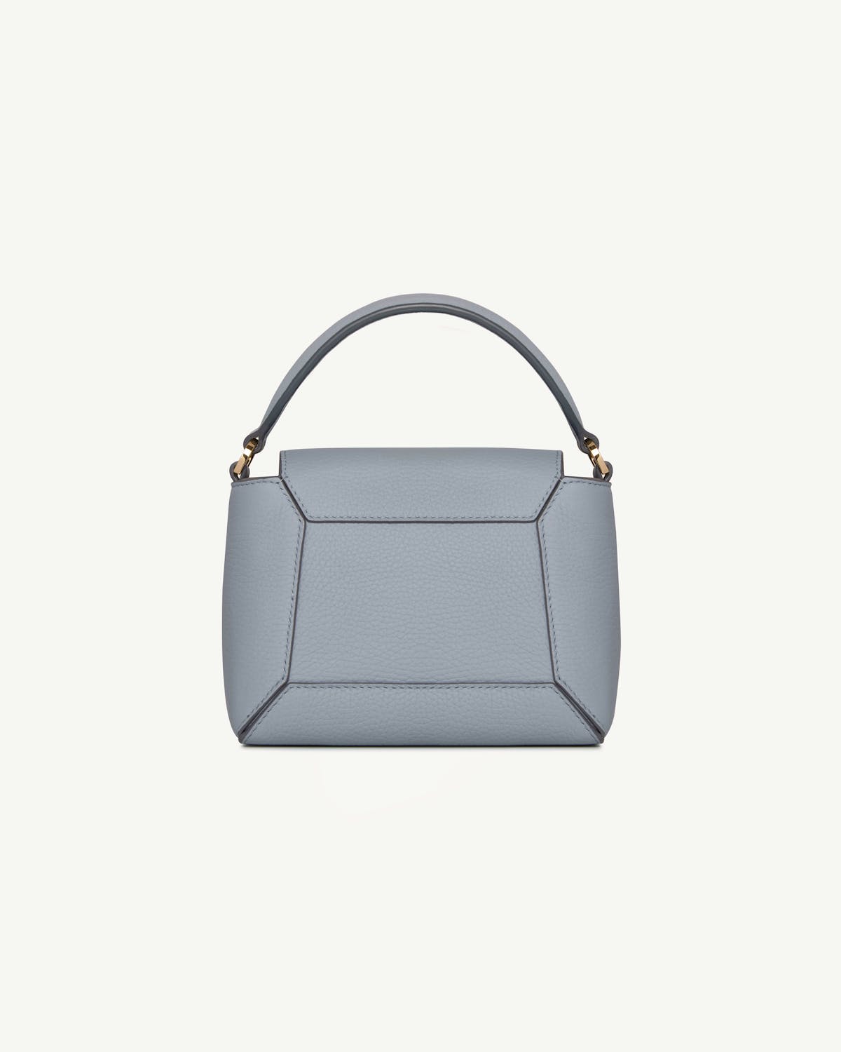 Dusky blue Mosaic Nano handbag with top handle, front view