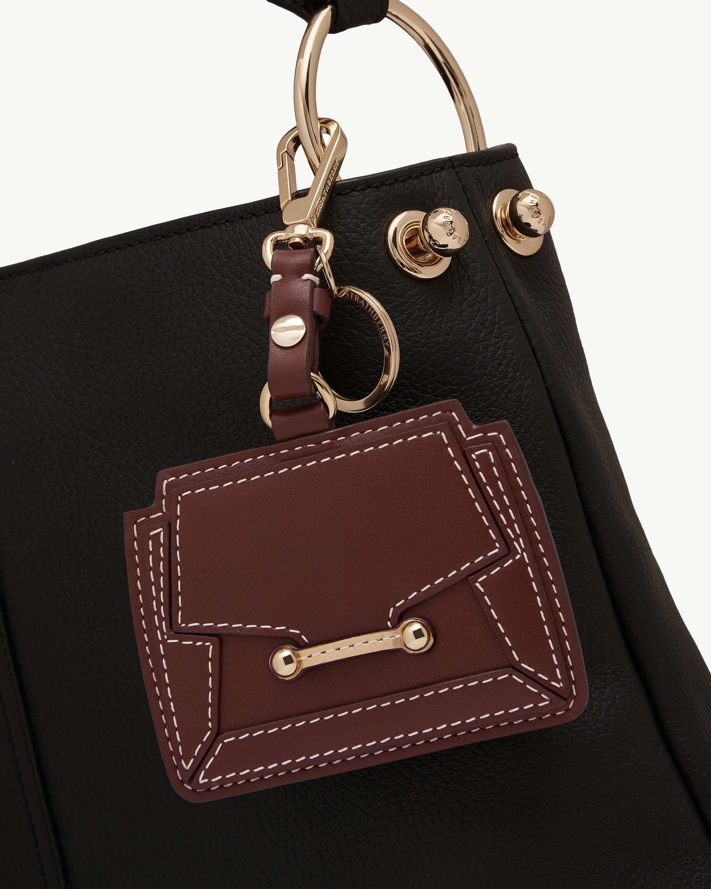 Mosaic Cardholder Charm - Oxblood | Strathberry