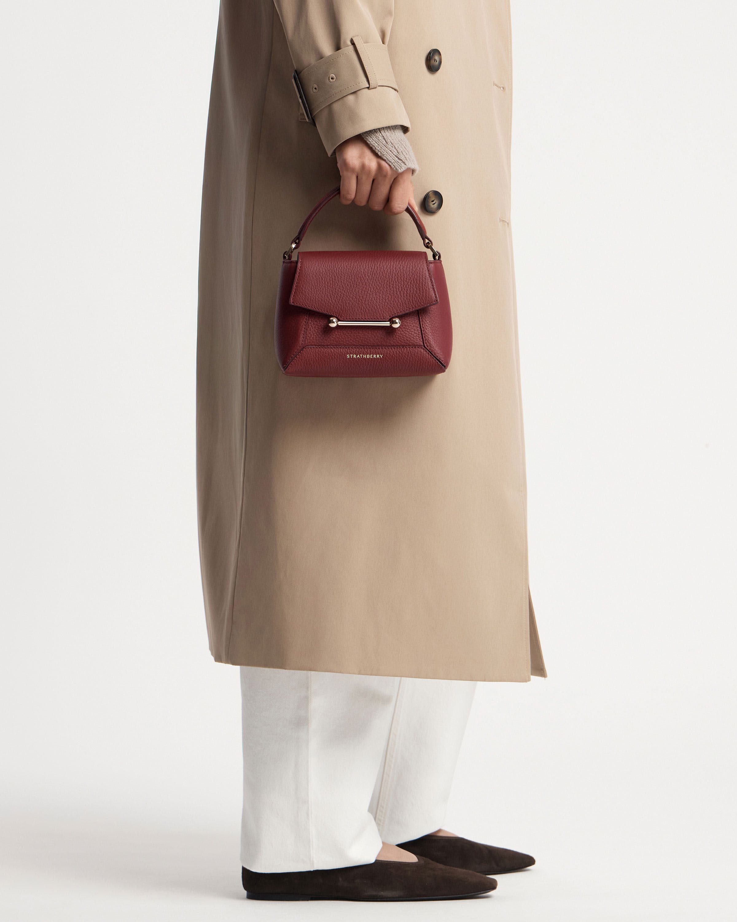 Strathberry - Mosaic Nano - Red / Burgundy