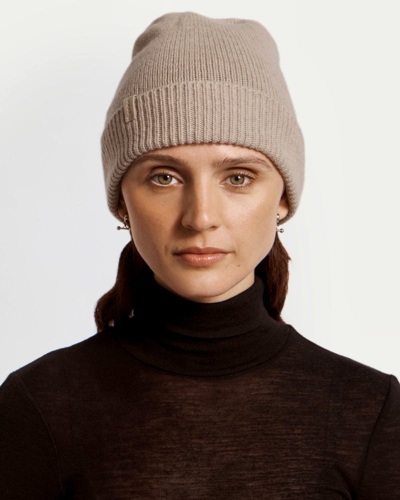 Westray Ribbed Cashmere Beanie