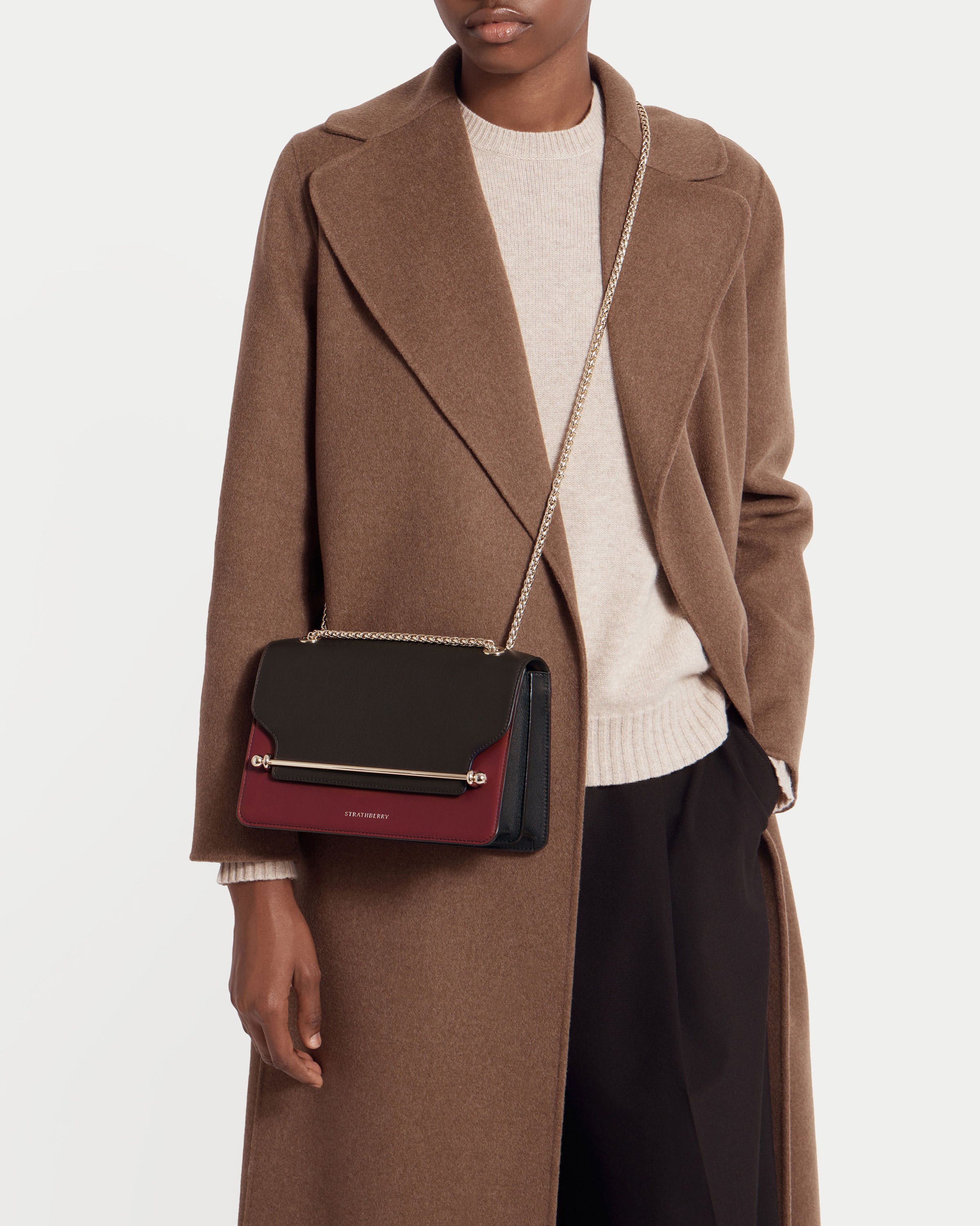 STRATHBERRY ストラスベリー EAST/WEST ショルダーバッグ Strathberry - East/West - Crossbody Leather Handbag - Brown